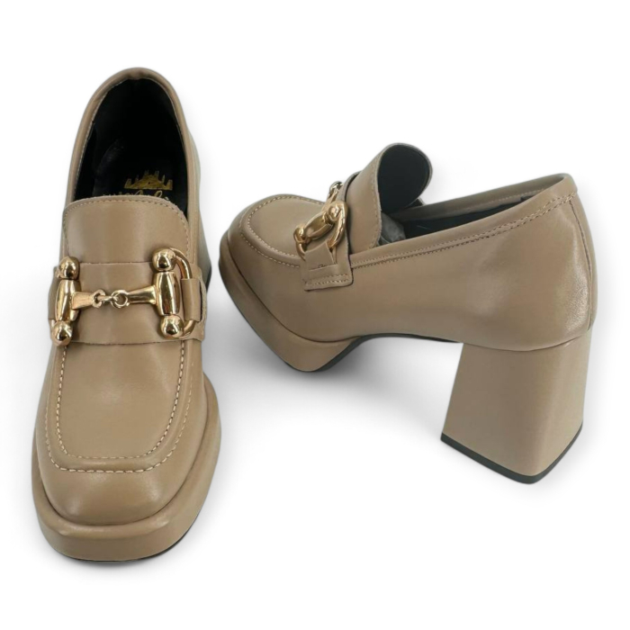 MOCASSINO CON TACCO IN PELLE MILU' MILANO