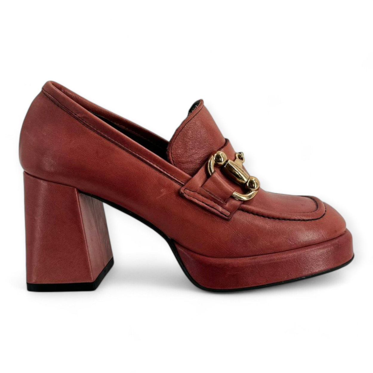 MOCASSINO CON TACCO IN PELLE MILU' MILANO