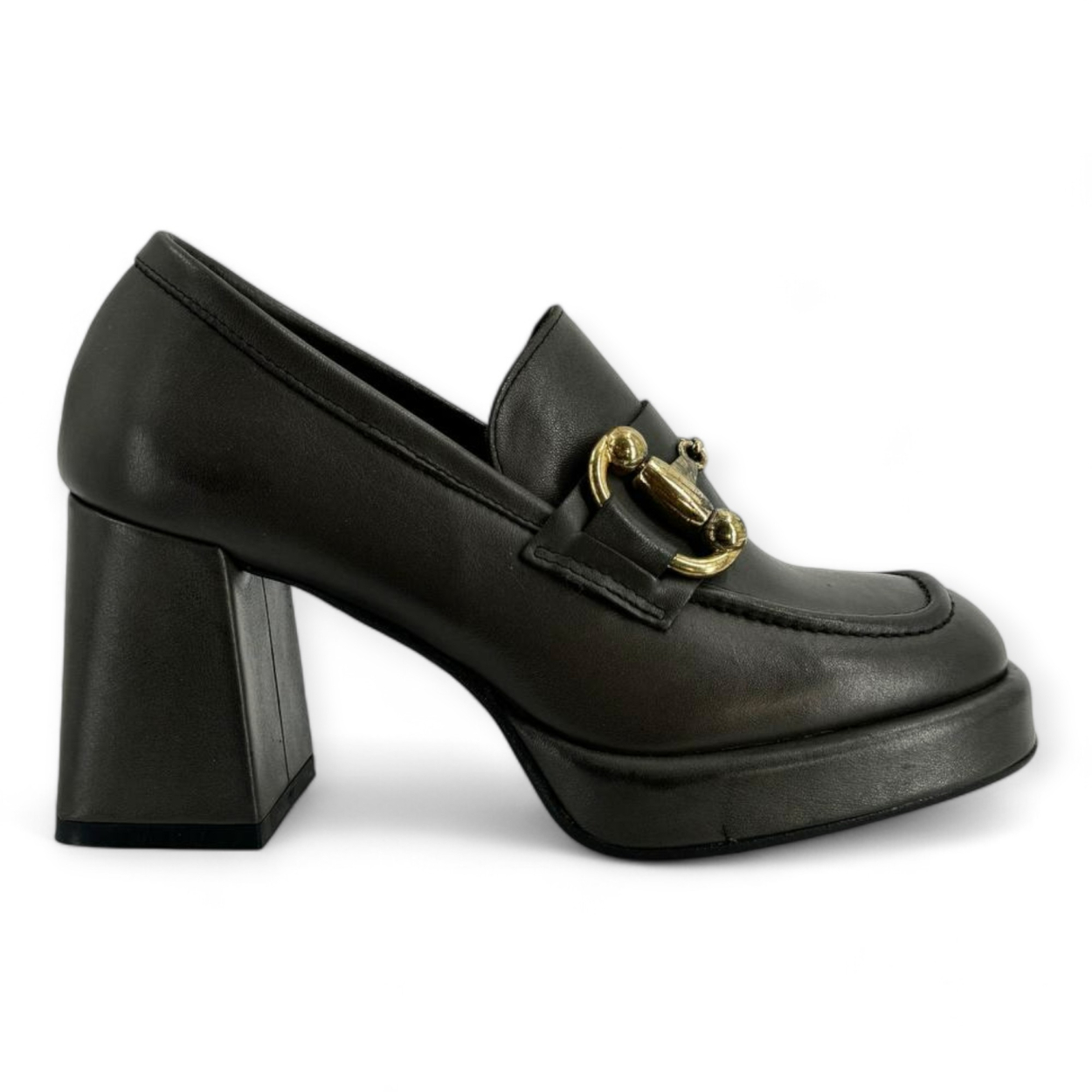 MOCASSINO CON TACCO IN PELLE MILU' MILANO