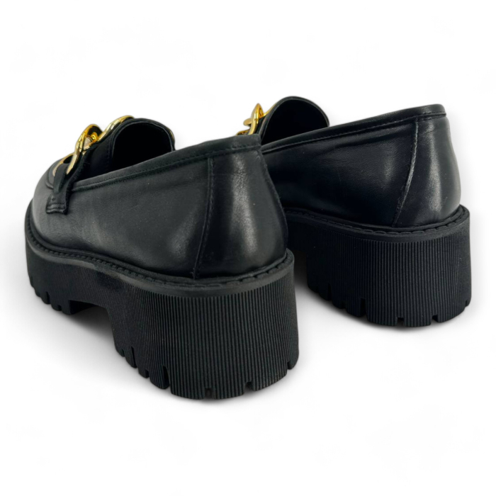 MOCASSINO DONNA IN PELLE CON CATENA MILU' MILANO 2