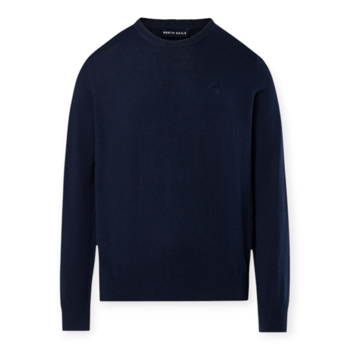 MAGLIONE GIROCOLLO UOMO LANA E COTONE NORTH SAILS