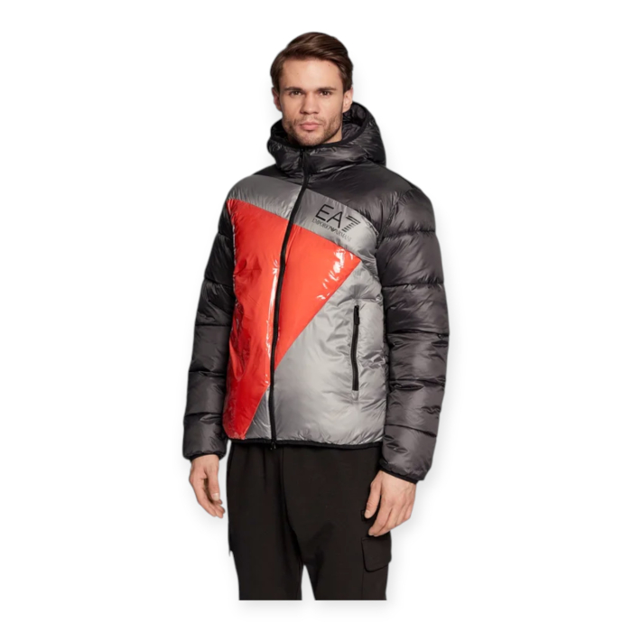 EA7 EMPORIO ARMANI GIUBBOTTO PIUMINO CON CAPPUCCIO
