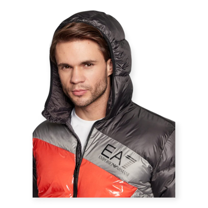EA7 EMPORIO ARMANI GIUBBOTTO PIUMINO CON CAPPUCCIO