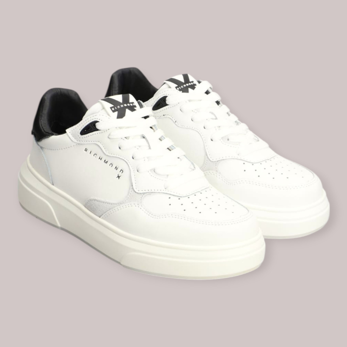 JOHN RICHMOND SNEAKERS UOMO BIANCO IN PELLE 2