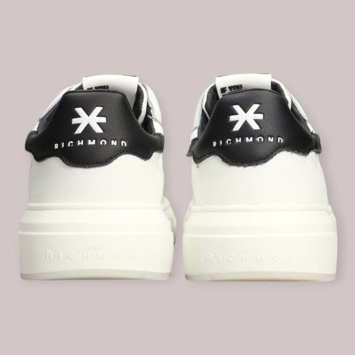JOHN RICHMOND SNEAKERS UOMO BIANCO IN PELLE