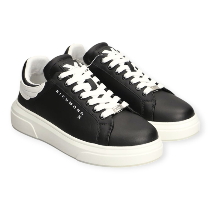 JOHN RICHMOND SNEAKERS UOMO NERO IN PELLE