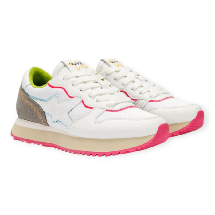 SUN 68 STARGIRL FLUO DETAILS SNEAKERS DONNA 2