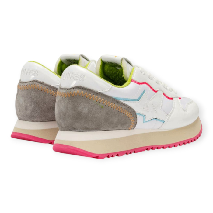 SUN 68 STARGIRL FLUO DETAILS SNEAKERS DONNA