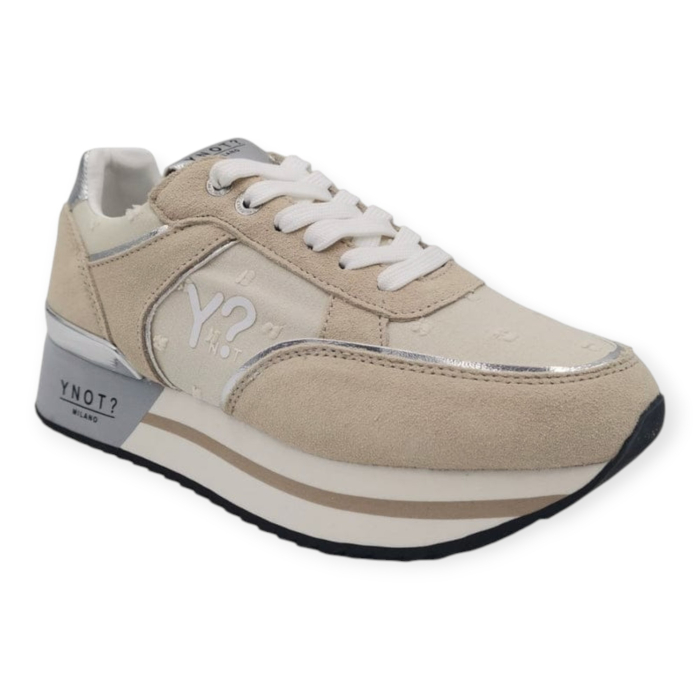 YNOT MILANO SNEAKERS DONNA CAMOSCIO E TESSUTO