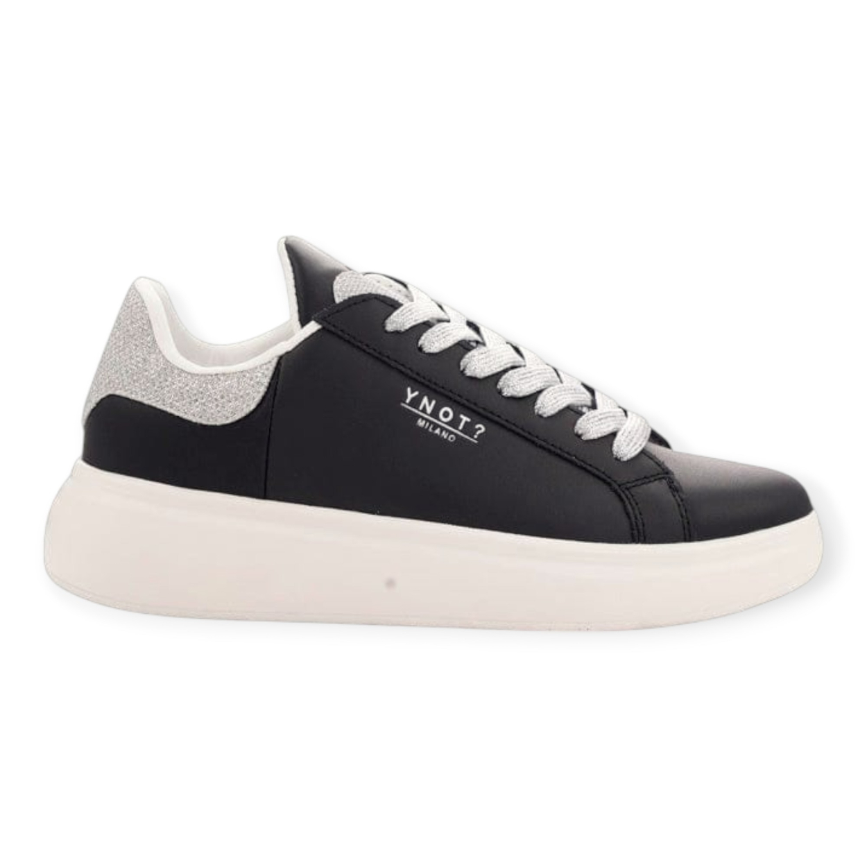 YNOT SNEAKERS DONNA NERO CON GLITTER