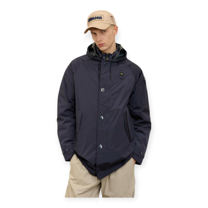 BLAUER TRENCH LUNGO UOMO CHILTON