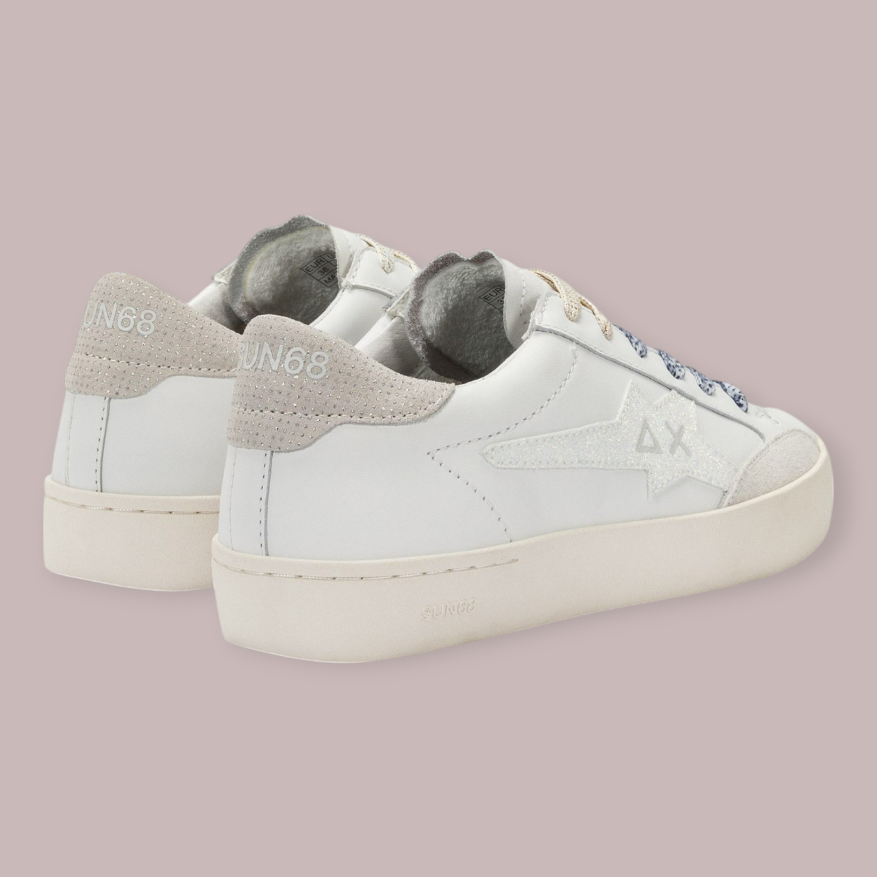 SUN 68 KATY LEATHER SNEAKERS DONNA