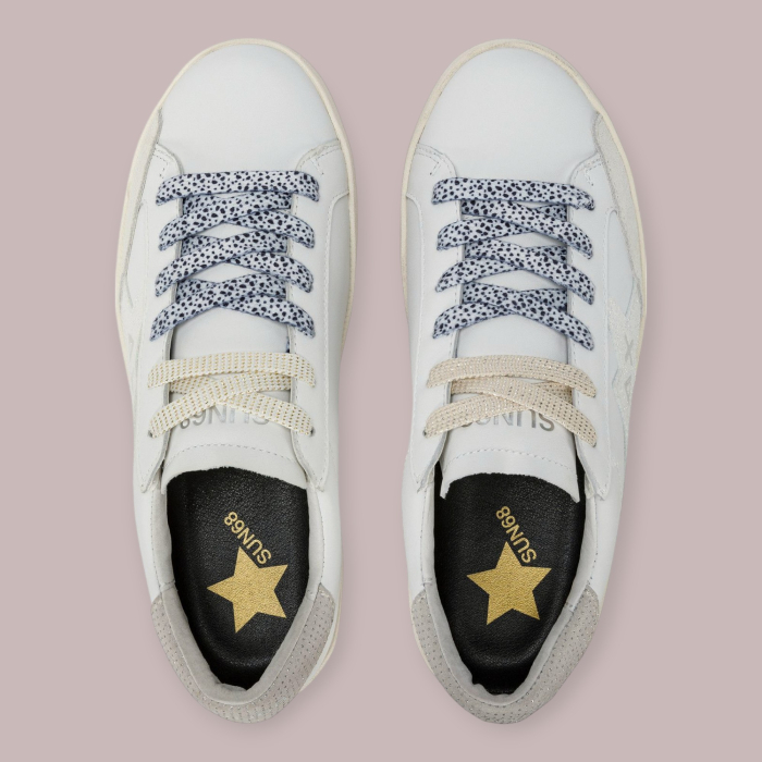 SUN 68 KATY LEATHER SNEAKERS DONNA