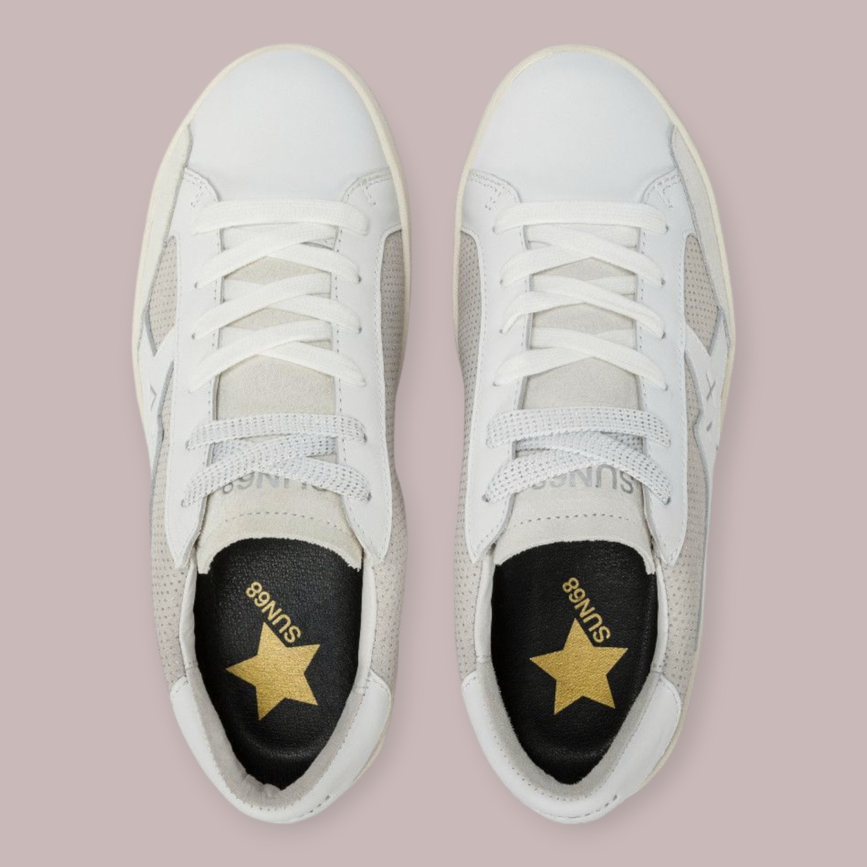 SUN 68 KATY LEATHER SNEAKERS DONNA