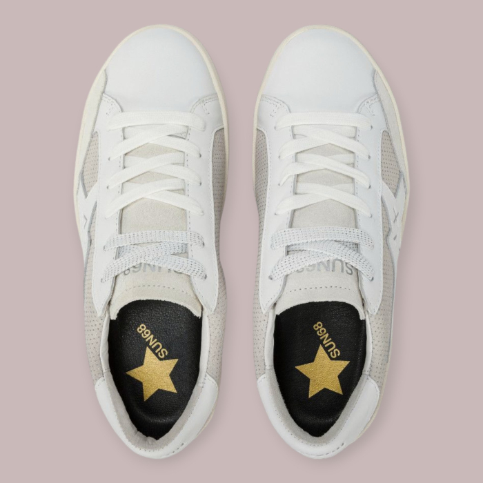 SUN 68 KATY LEATHER SNEAKERS DONNA