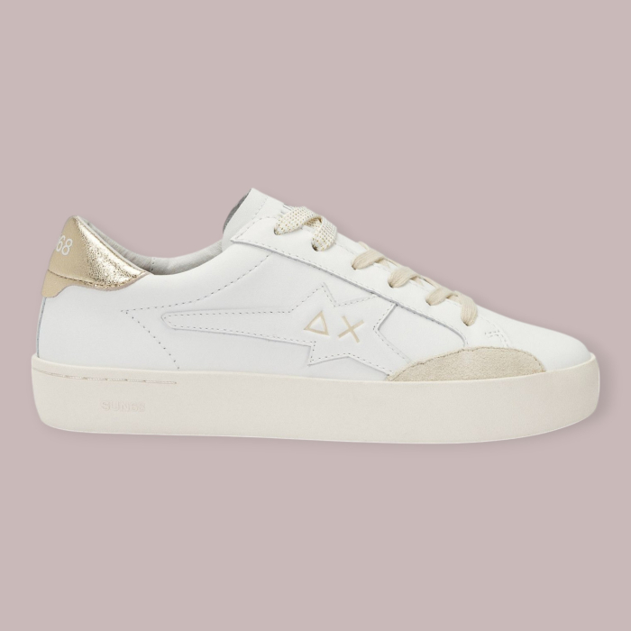 SUN 68 KATY LEATHER SNEAKERS DONNA