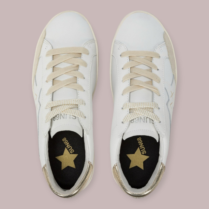 SUN 68 KATY LEATHER SNEAKERS DONNA