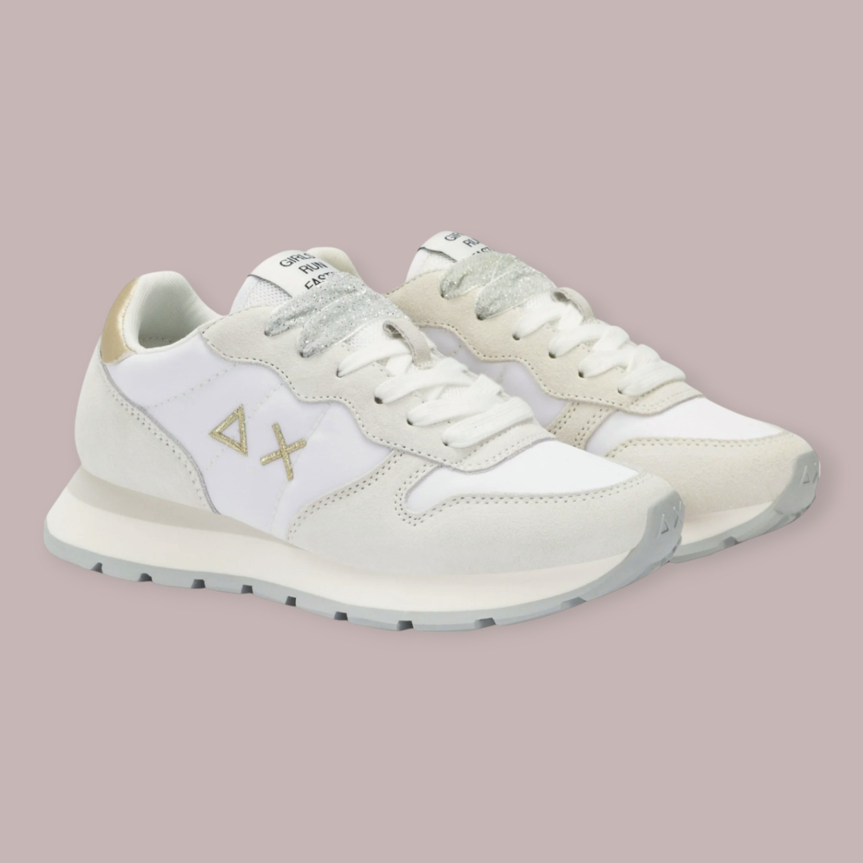 SUN 68 ALLY GOLD SILVER SNEAKERS DONNA