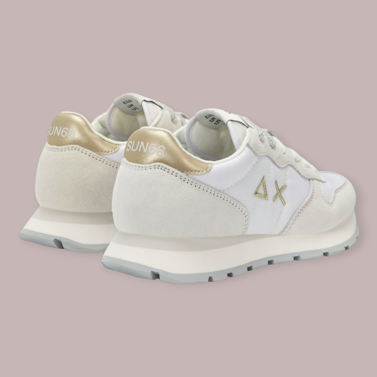 SUN 68 ALLY GOLD SILVER SNEAKERS DONNA