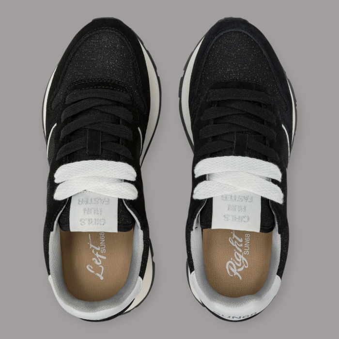 SUN 68 ALLY GLITTER TEXTILE SNEAKERS DONNA