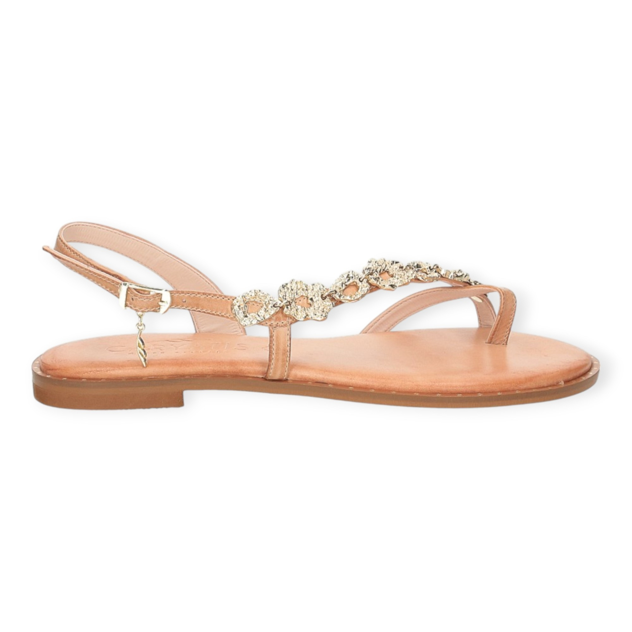 CARYATIS SANDALI DONNA IN PELLE COLOR CAMMELLO