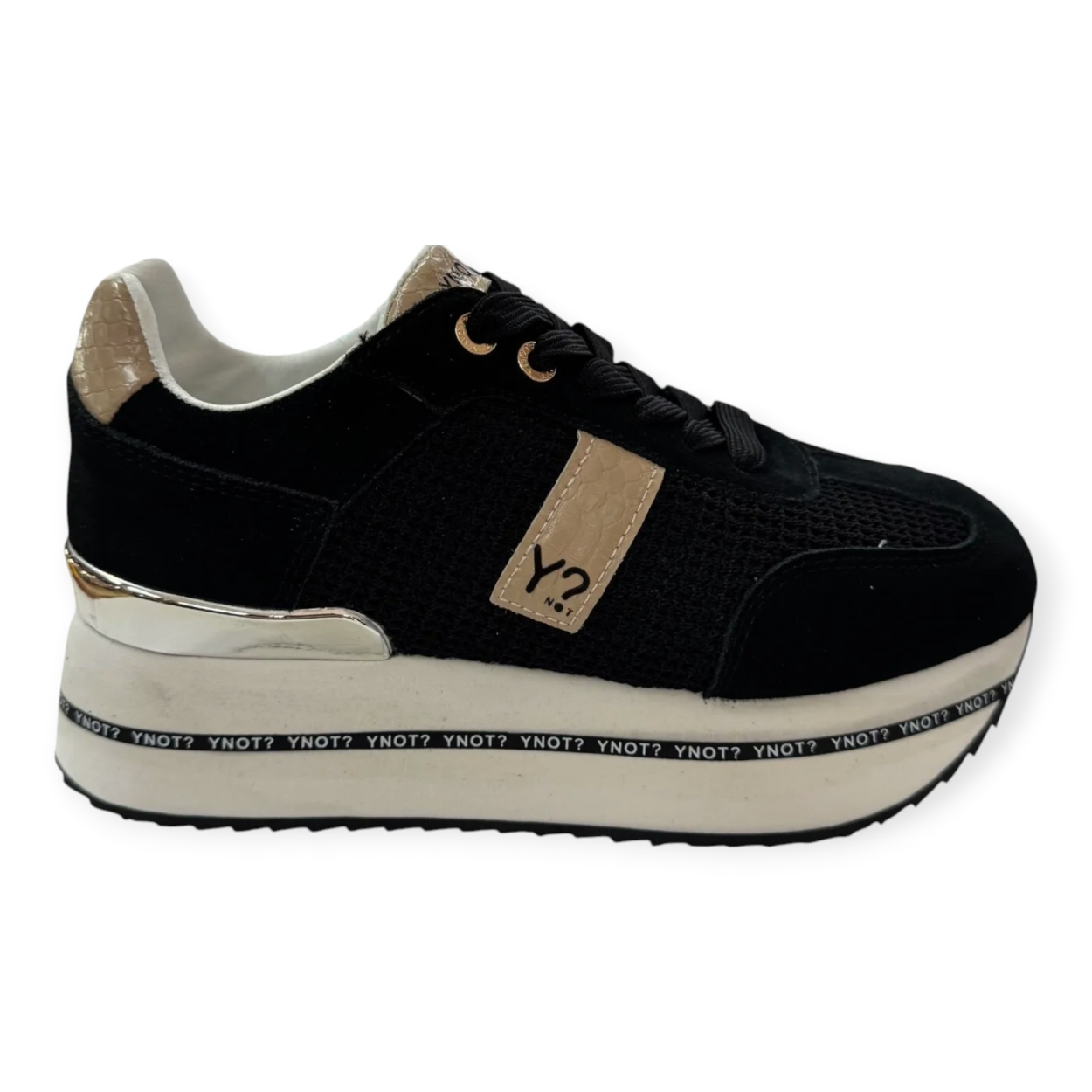 YNOT MILANO PLATFORM INSERTO IN TELA SNEAKERS DONNA