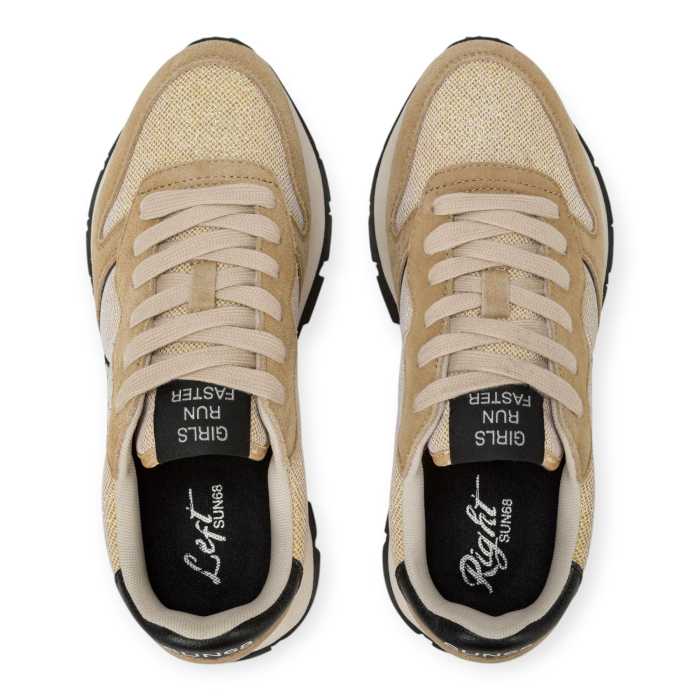 SUN 68 ALLY GLITTER TEXTILE SNEAKERS DONNA