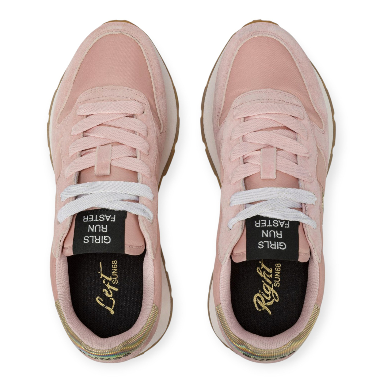 SUN 68 ALLY GOLD SILVER SNEAKERS DONNA