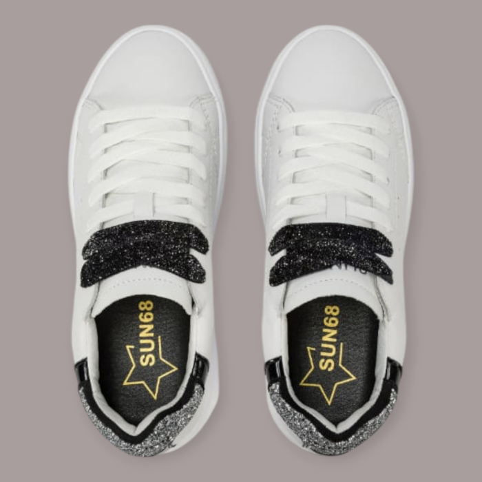 SUN 68 GRACE LEATHER SNEAKERS DONNA