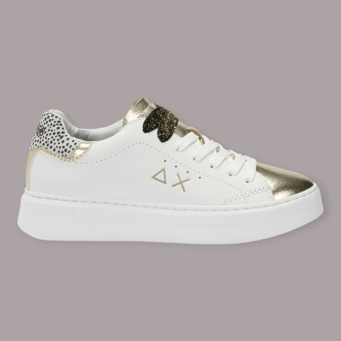 SUN 68 GRACE LEATHER SNEAKERS DONNA