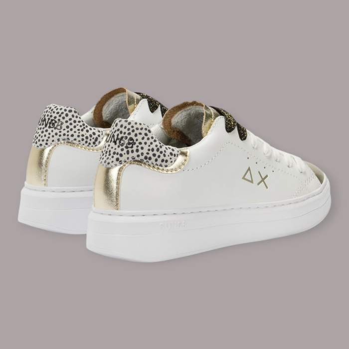 SUN 68 GRACE LEATHER SNEAKERS DONNA