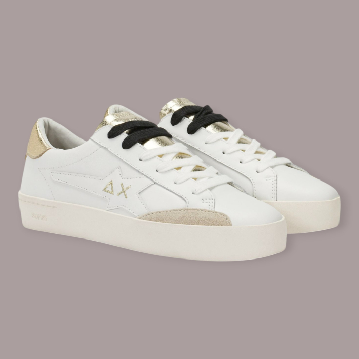 SUN 68 KATY LEATHER SNEAKERS DONNA