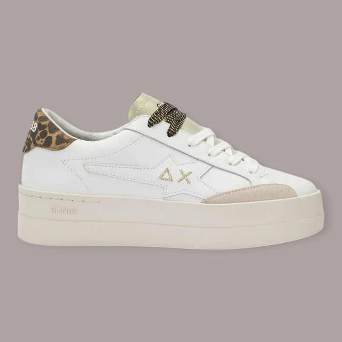 SUN 68 BIG KATY LEATHER SNEAKERS DONNA