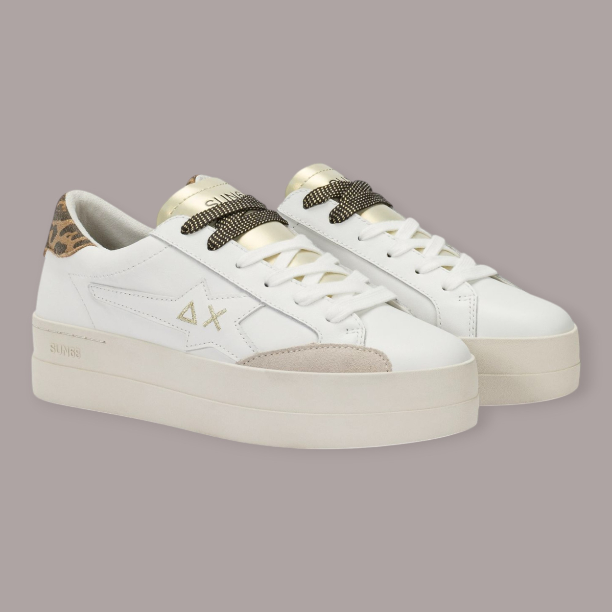 SUN 68 BIG KATY LEATHER SNEAKERS DONNA SUN 68 BIG KATY LEATHER SNEAKERS DONNA