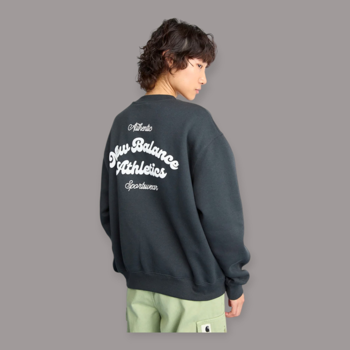 NEW BALANCE FELPA DONNA LINEAR HERITAGE FLEECE CREW