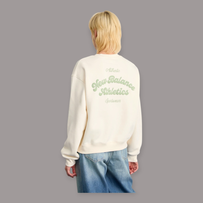 NEW BALANCE FELPA DONNA LINEAR HERITAGE FLEECE CREW