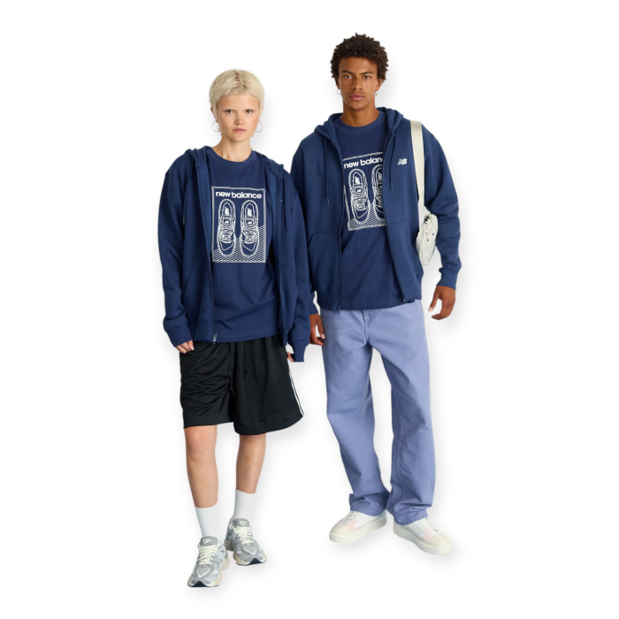 NEW BALANCE SPORT ESSENTIALS LOGO FULL ZIP FELPA UNISEX