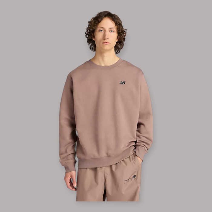 NEW BALANCE LINEAR GRAPHIC FLEECE CREW FELPA UNISEX