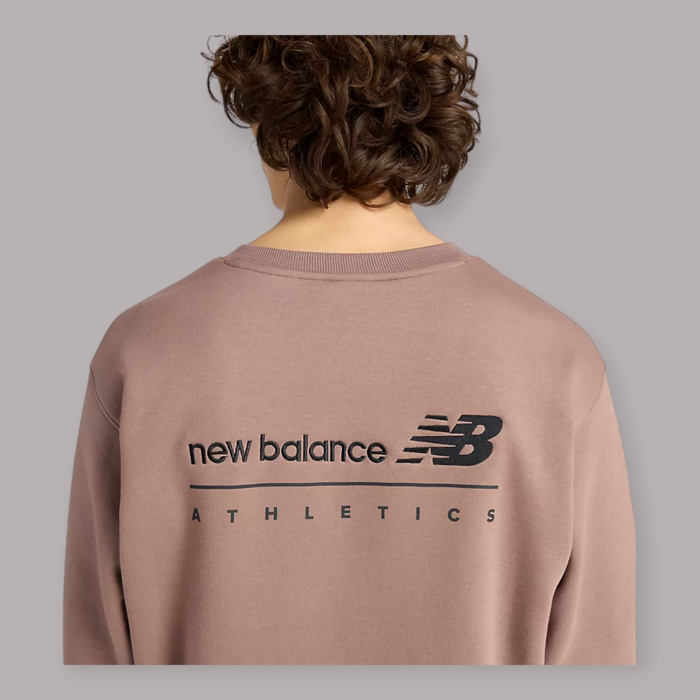 NEW BALANCE LINEAR GRAPHIC FLEECE CREW FELPA UNISEX