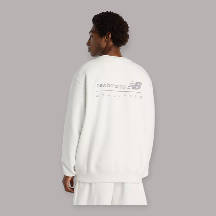 NEW BALANCE LINEAR GRAPHIC FLEECE CREW FELPA UNISEX