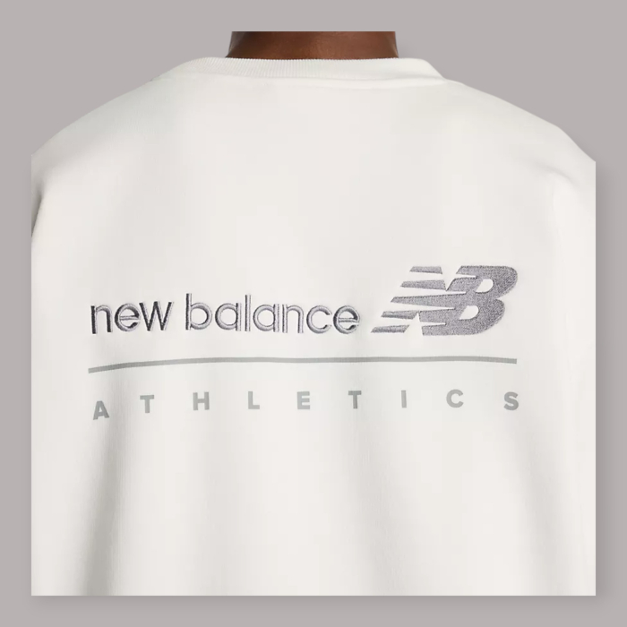 NEW BALANCE LINEAR GRAPHIC FLEECE CREW FELPA UNISEX