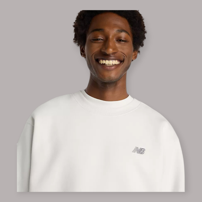 NEW BALANCE LINEAR GRAPHIC FLEECE CREW FELPA UNISEX