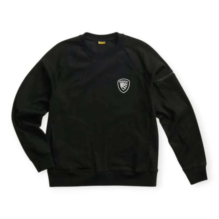 BLAUER FELPA GIROCOLLO UOMO CON TASCA MARSUPIO TALBOT