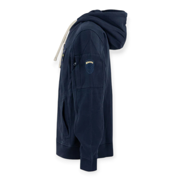 BLAUER FELPA UOMO FULLZIP CON CAPPUCCIO CARDINTON