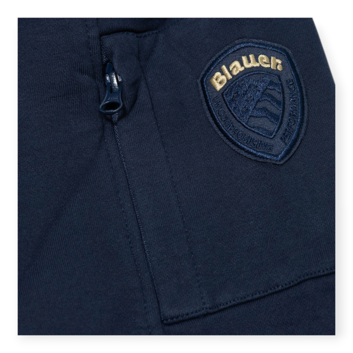 BLAUER FELPA UOMO FULLZIP CON CAPPUCCIO CARDINTON