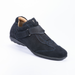 Sneakers Cesare Paciotti 4US Made in Italy, in camoscio colore blu,