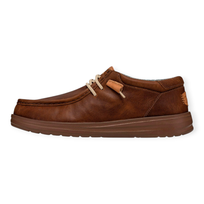 HEY DUDE WALLY GRIP CRAFT LEATHER SLIP-ON UOMO