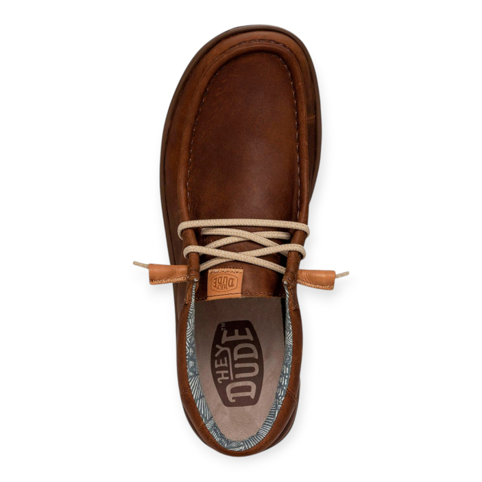 HEY DUDE WALLY GRIP CRAFT LEATHER SLIP-ON UOMO
