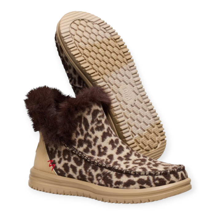 HEY DUDE CAMDEN LEOPARD COZY STIVALETTO DONNA