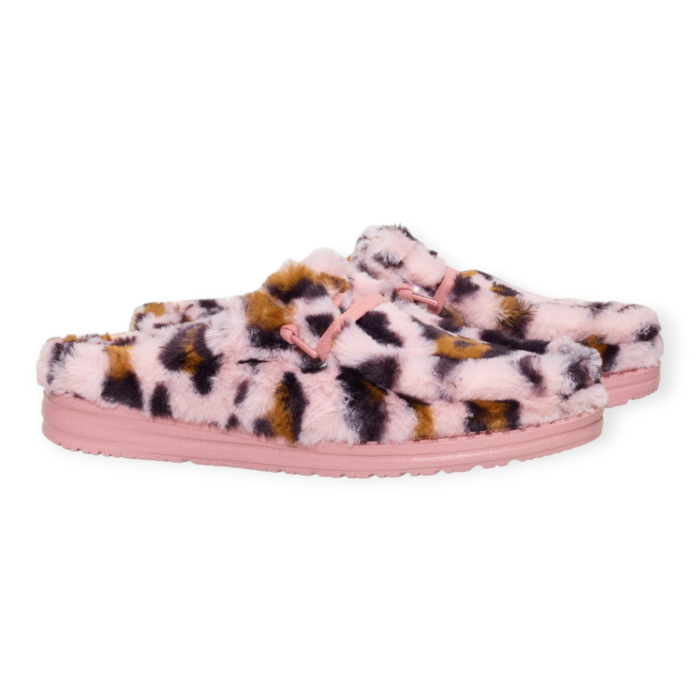 HEY DUDE WENDY SLIPPER LEO FUR DONNA